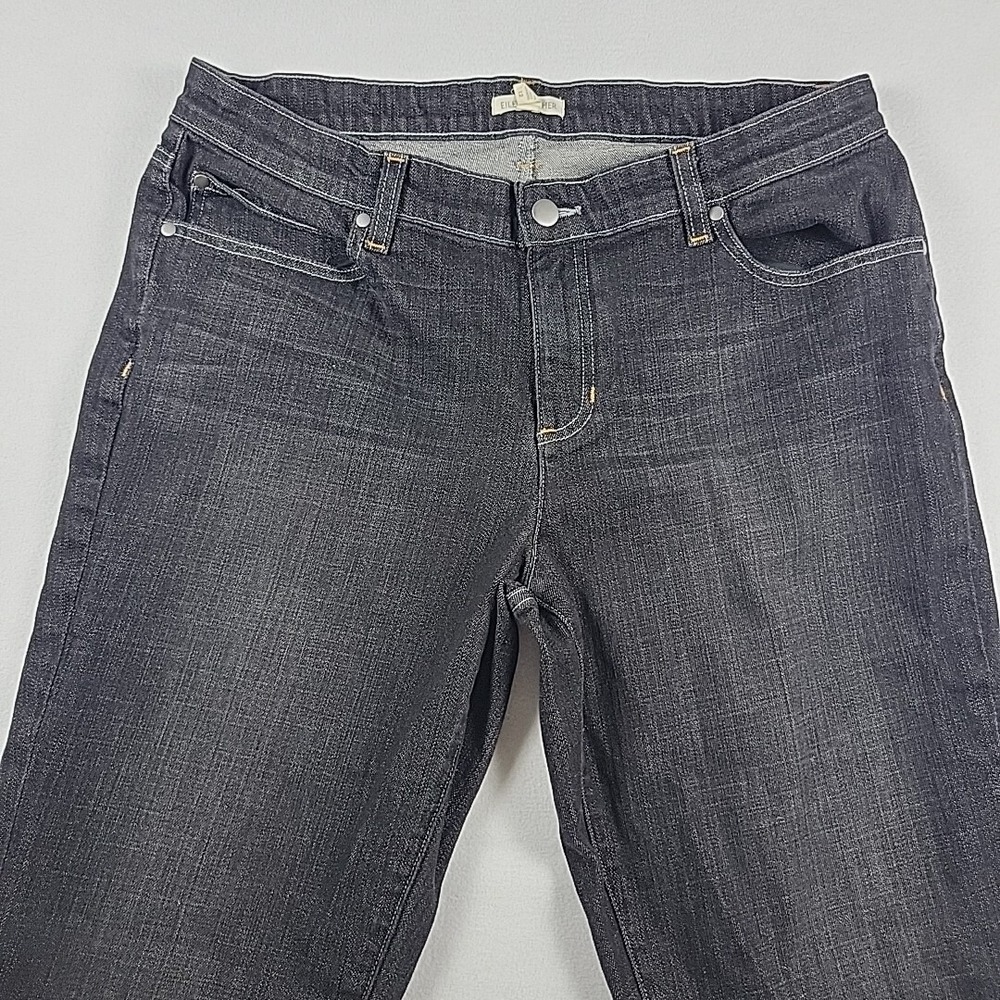 Eileen Fisher Jeans Cotton Black Straight Leg Women's Sz‎ 12
